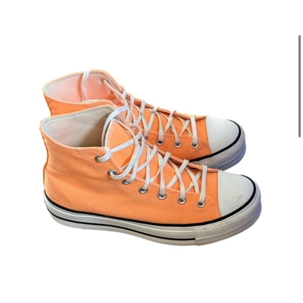 Converse Chuck Taylor All Star Lift High Top Orange‎ Platform Mens 8 Womens 10